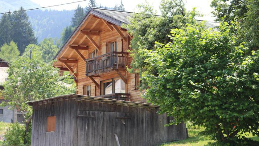 summer chalet holiday morzine chalet between trees